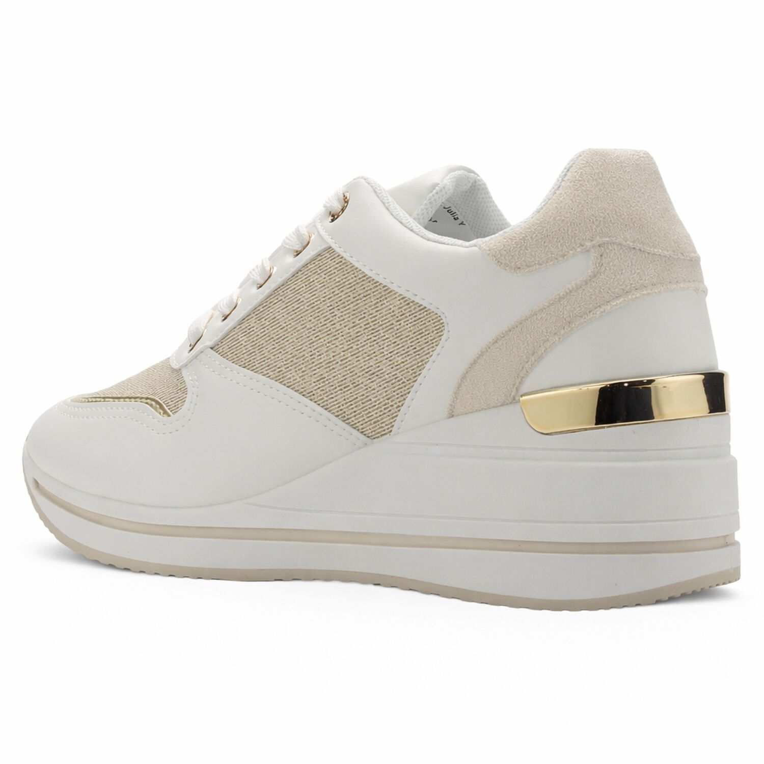 Zapatilla Blanco Y Dorado Mujer Urbano Chalada Bolkinew image number 3.0